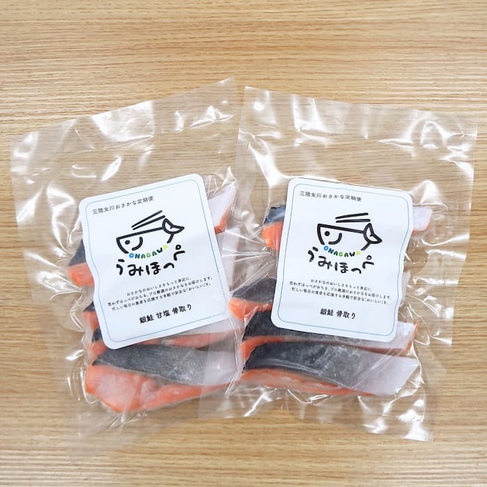 女川さかな手帖の骨取り銀鮭の定期便の銀鮭(公式サイトの画像引用)
